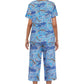 💐Wohlfühlen in Blumenpracht – Dein Alltag, Dein Stil. Damen-Print-Oberteil & Hose Nachtwäsche-Set