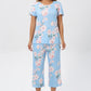 💐Wohlfühlen in Blumenpracht – Dein Alltag, Dein Stil. Damen-Print-Oberteil & Hose Nachtwäsche-Set