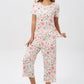 💐Wohlfühlen in Blumenpracht – Dein Alltag, Dein Stil. Damen-Print-Oberteil & Hose Nachtwäsche-Set