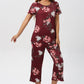 💐Wohlfühlen in Blumenpracht – Dein Alltag, Dein Stil. Damen-Print-Oberteil & Hose Nachtwäsche-Set