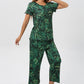 💐Wohlfühlen in Blumenpracht – Dein Alltag, Dein Stil. Damen-Print-Oberteil & Hose Nachtwäsche-Set
