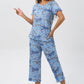 💐Wohlfühlen in Blumenpracht – Dein Alltag, Dein Stil. Damen-Print-Oberteil & Hose Nachtwäsche-Set