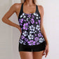 Zweiteiliges Damen-Tankini-Set mit Print