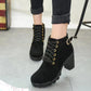 Damenstiefel mit klobigem Absatz💖💖Kaufen 2 kostenloser Versand
