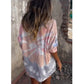 Damen Oversized T-Shirt mit Batikmuster
