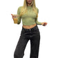 Was soll ich morgen anziehen?💕Slim Fit T-Shirt mit Rundhalsausschnitt und langen Ärmeln für Damen