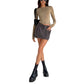 Was soll ich morgen anziehen?💕Slim Fit T-Shirt mit Rundhalsausschnitt und langen Ärmeln für Damen