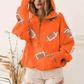 Women's Sequined Patchwork Hoodie