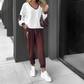 Was soll ich morgen anziehen?💕Color-Block Pullover Hoodie & Jogger Pants Set