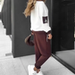 Was soll ich morgen anziehen?💕Color-Block Pullover Hoodie & Jogger Pants Set