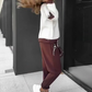 Was soll ich morgen anziehen?💕Color-Block Pullover Hoodie & Jogger Pants Set