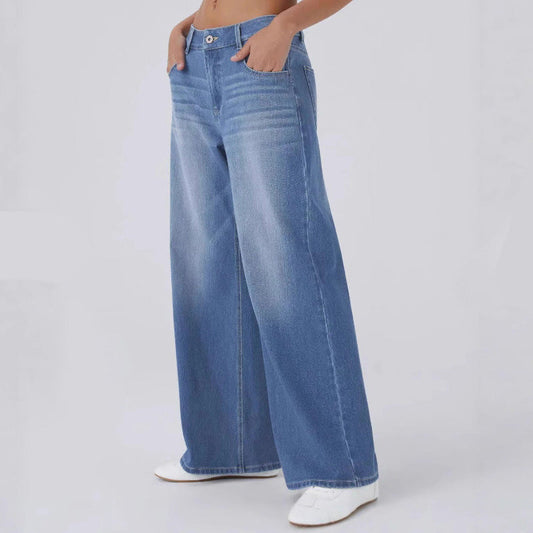 Was soll ich morgen anziehen?🌟Damenmode Wide Leg Jeans mit Taschen