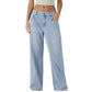 Was soll ich morgen anziehen?🌟Damenmode Wide Leg Jeans mit Taschen