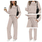 🔥 Letzter Tag: 50% Rabatt! ✨ Damen 2-teiliges Lounge-Set – Bequemes Rundhals-Top & Hose mit Kordelzug