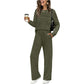 🔥 Letzter Tag: 50% Rabatt! ✨ Damen 2-teiliges Lounge-Set – Bequemes Rundhals-Top & Hose mit Kordelzug