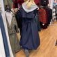 Women's Hooded Lapel Fake Two-Piece Casual Long Trench Coat
