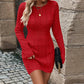 Cable Knit Bodycon Mini Sweater Dress
