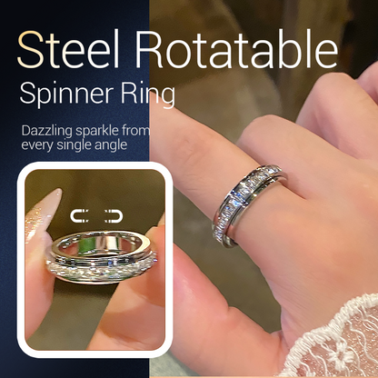 Drehbarer Ring, plattiert mit 18-karätigem Roségold und Sternenhimmelmuster