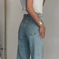 Diamond-Embellished Straight-Leg Jeans