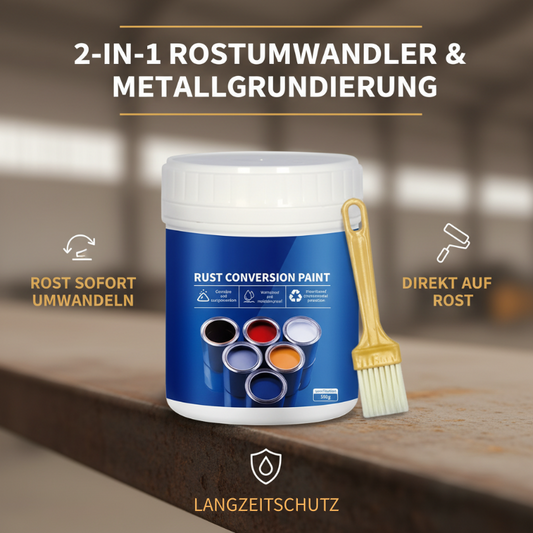 🛡️💧 50 % Rabatt❤️‍🔥Wetterfeste Rostumwandlungsfarbe für Metall