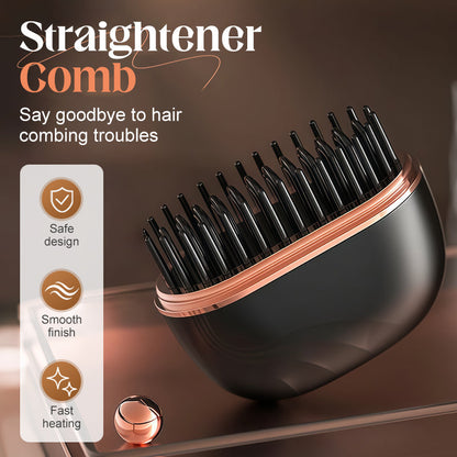 🏆Offre éclair : 50 % de réduction ⚡🔥Mini peigne lisseur rechargeable