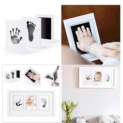🔥No-clean Abdrucktisch + Rahmen - kann für Baby- und Haustier-Hand- und Fußabdrücke verwendet werden Topographie👣
