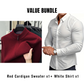 Value Bundle: Warm & Comfortable Knit Cardigan Sweater for Men + Shirt