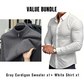 Value Bundle: Warm & Comfortable Knit Cardigan Sweater for Men + Shirt