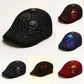 Schiebermütze mit Totenkopf und Dornen