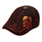 Schiebermütze mit Totenkopf und Dornen