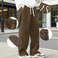 Men's Loose-Fit Drawstring Pants with Pockets