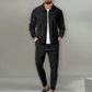 Herren stilvolles 2-teiliges Set: Jacke mit Hemdkragen und Jogginghose
