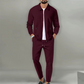 Herren stilvolles 2-teiliges Set: Jacke mit Hemdkragen und Jogginghose