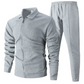 Herren stilvolles 2-teiliges Set: Jacke mit Hemdkragen und Jogginghose
