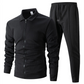 Herren stilvolles 2-teiliges Set: Jacke mit Hemdkragen und Jogginghose