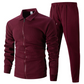 Herren stilvolles 2-teiliges Set: Jacke mit Hemdkragen und Jogginghose