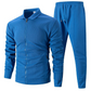 Herren stilvolles 2-teiliges Set: Jacke mit Hemdkragen und Jogginghose