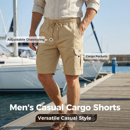 RABATT! Leichte Cargoshorts – Atmungsaktives Material, knielang. Sichere Taschen für Handy und Schlüssel. Bequem den ganzen Tag. ✅☀️