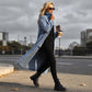 【Veste en jean longue】—— Boutonnée pour l'élégance, déboutonnée pour un style décontracté : une pièce qui vous permettra d'affirmer votre style au printemps et en automne ! 🤠💙✨