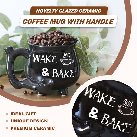 Ny glaserad keramisk kaffemugg med handtag