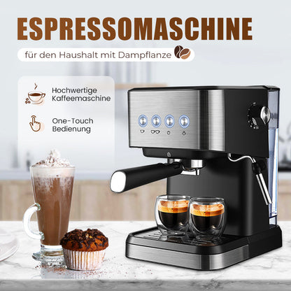 Espressomaschine für den Haushalt mit Dampflanze