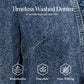 Damen-Jeansjacke mit Rüschenbesatz – Offene Form – Leicht & Feminin – Vielseitig & Chic