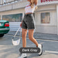 Klassische, einfarbige Damen-Shorts mit hohem Bund