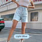 Klassische, einfarbige Damen-Shorts mit hohem Bund
