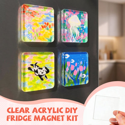 Klares Acryl-DIY-Kühlschrankmagnet-Set