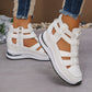 Bequeme und leichte Keilsandalen mit seitlichem Reißverschluss – stylisch und vielseitig.