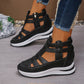 Bequeme und leichte Keilsandalen mit seitlichem Reißverschluss – stylisch und vielseitig.