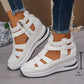Bequeme und leichte Keilsandalen mit seitlichem Reißverschluss – stylisch und vielseitig.