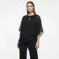 Festliches Chiffon-Set: Figurschmeichelnder Zweiteiler im Lagen-Look mit weiter Hose