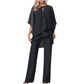 Festliches Chiffon-Set: Figurschmeichelnder Zweiteiler im Lagen-Look mit weiter Hose